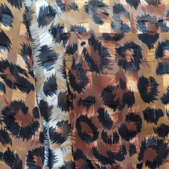 PG Collections Jumpsuit Animal Print Size Med Ginger Bort 1 Piece Stirrup Pants - Picture 7 of 12